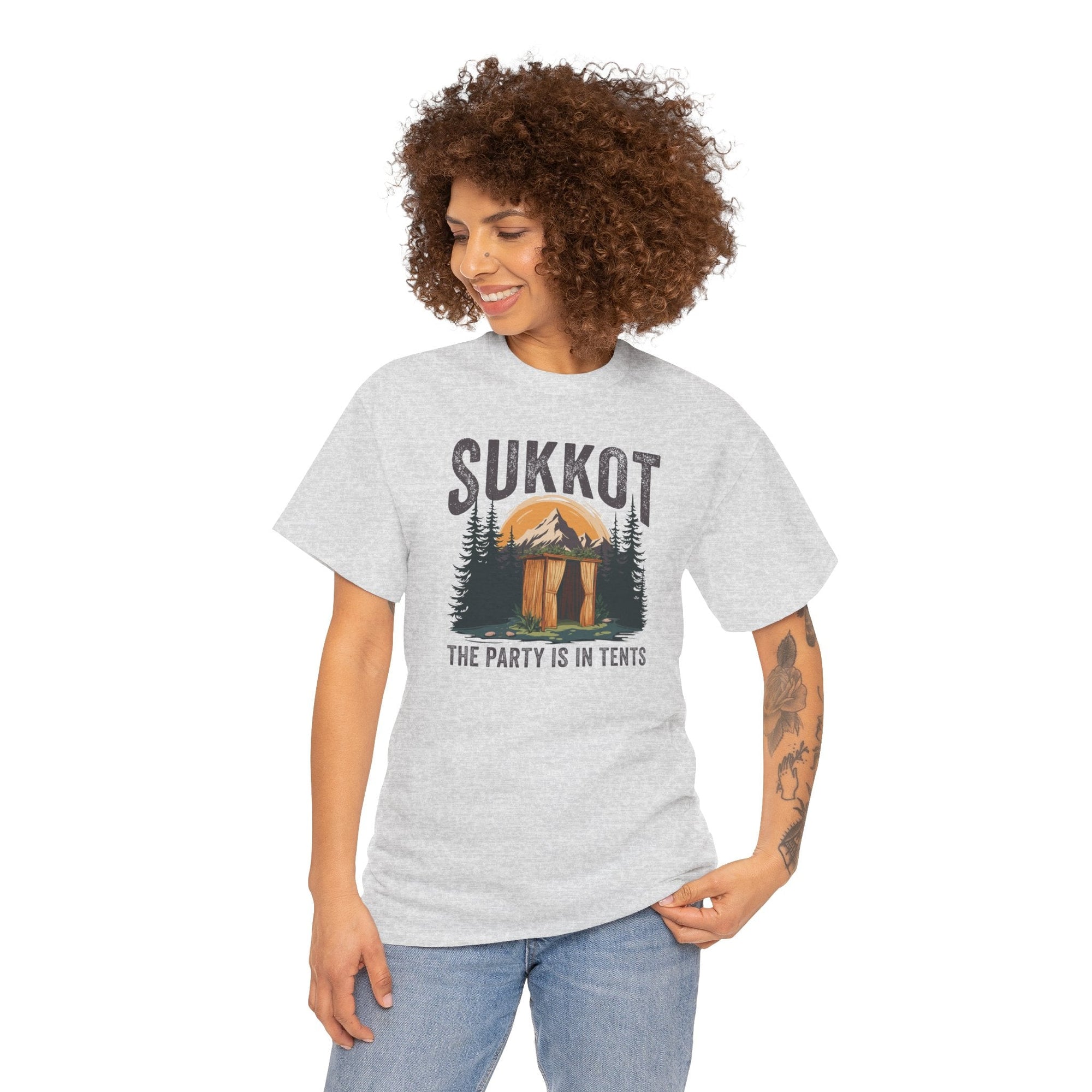 Sukkot In Tents T-Shirt - Shop Israel