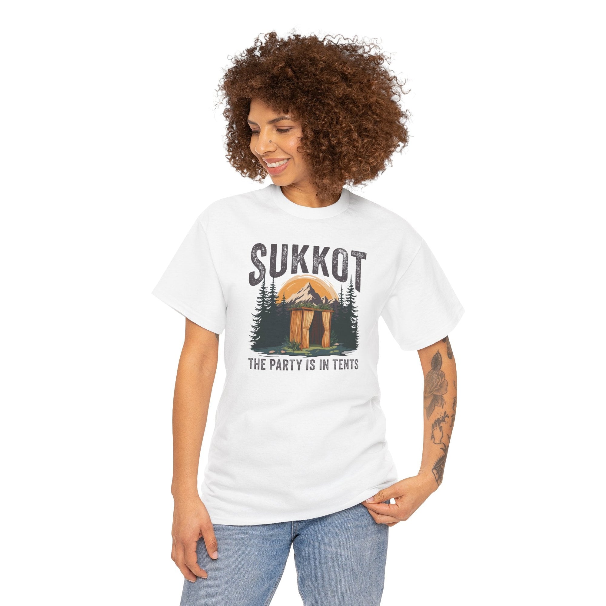 Sukkot In Tents T-Shirt - Shop Israel