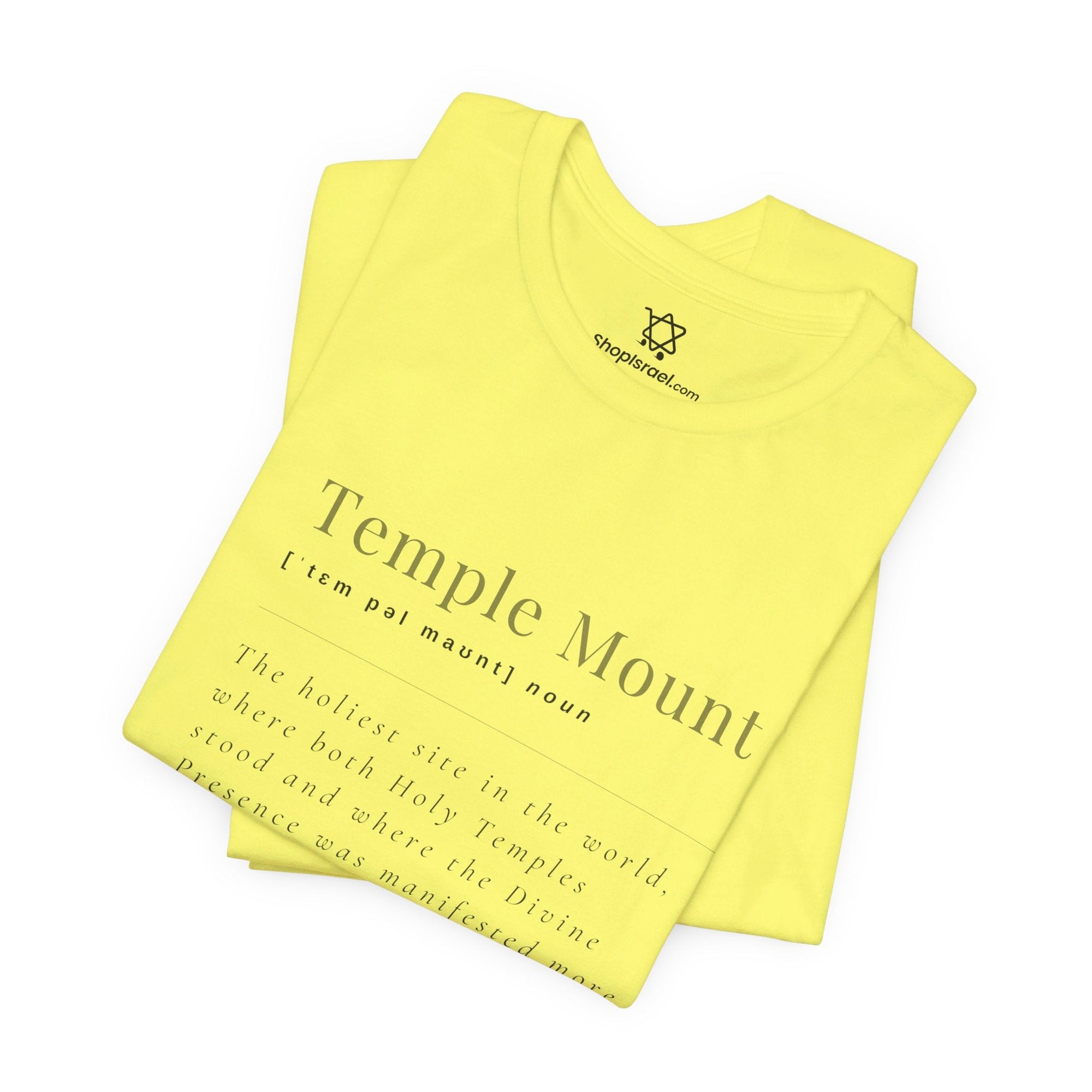 Temple Mount Definition T - Shirt - Shop Israel