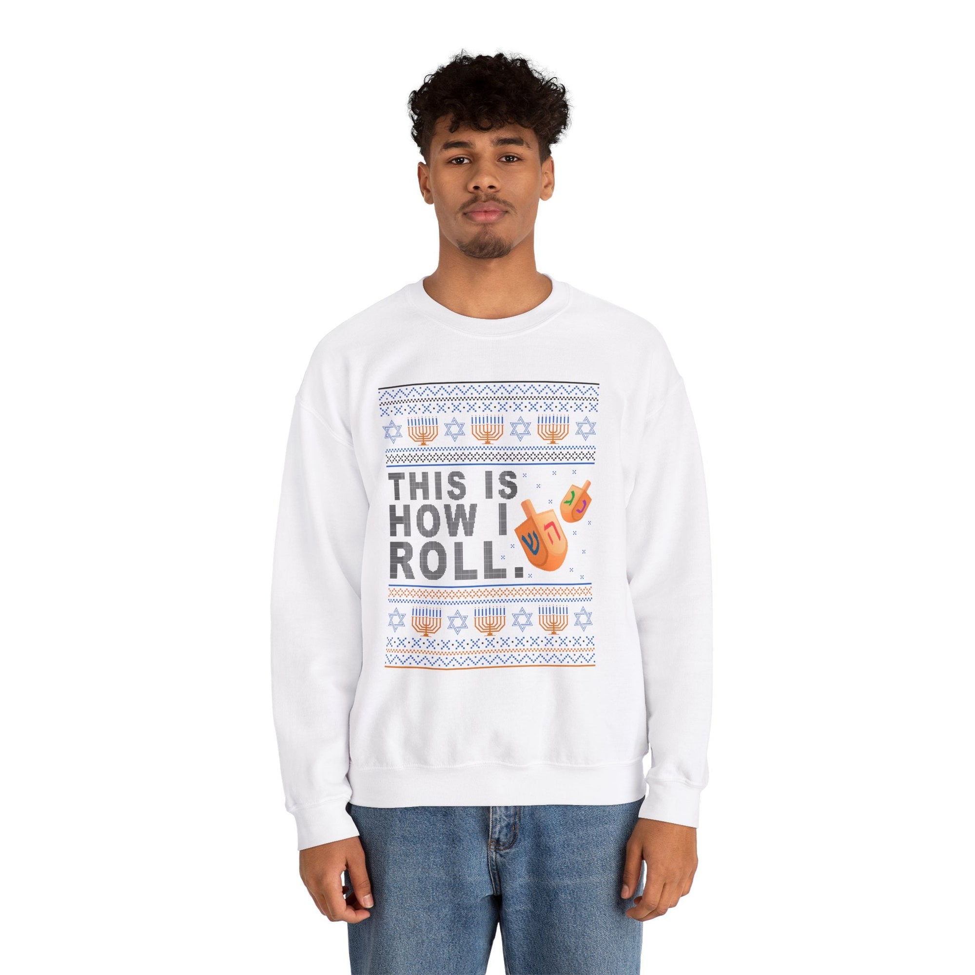 This Is How I Roll Ugly Hanukkah Sweater - Shop Israel