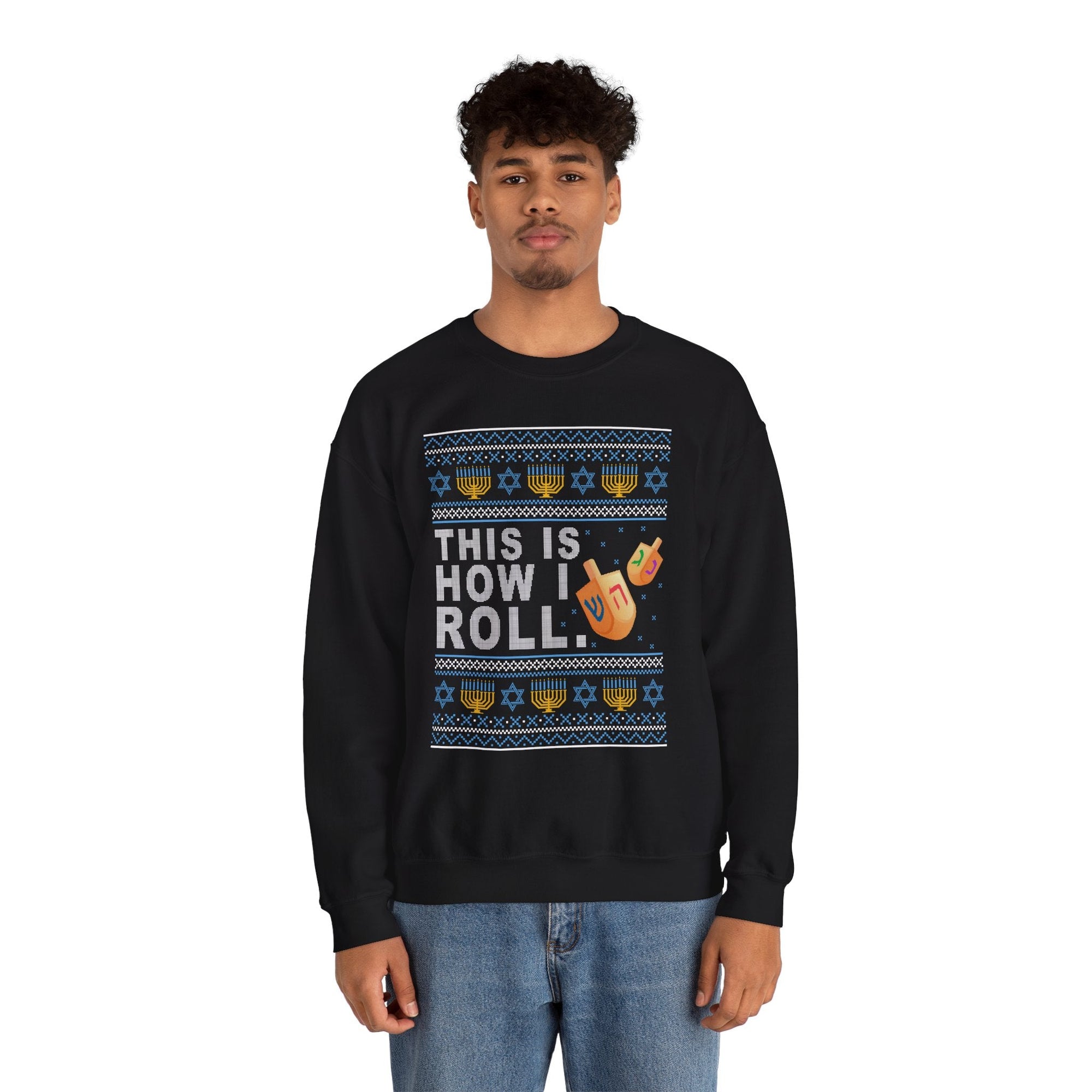 This Is How I Roll Ugly Hanukkah Sweater - Shop Israel