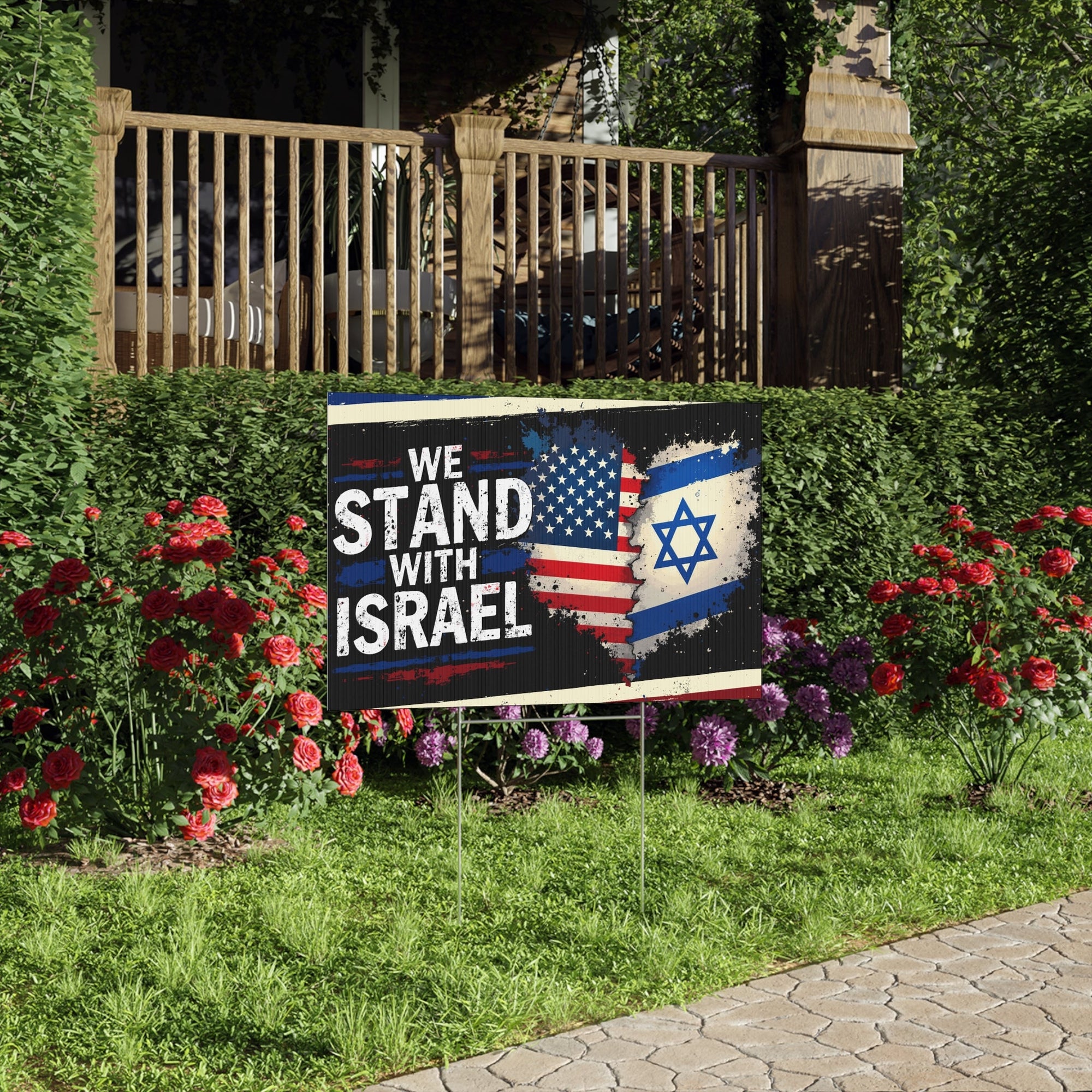 "We Stand With Israel" Lawn Sign - Shop Israel