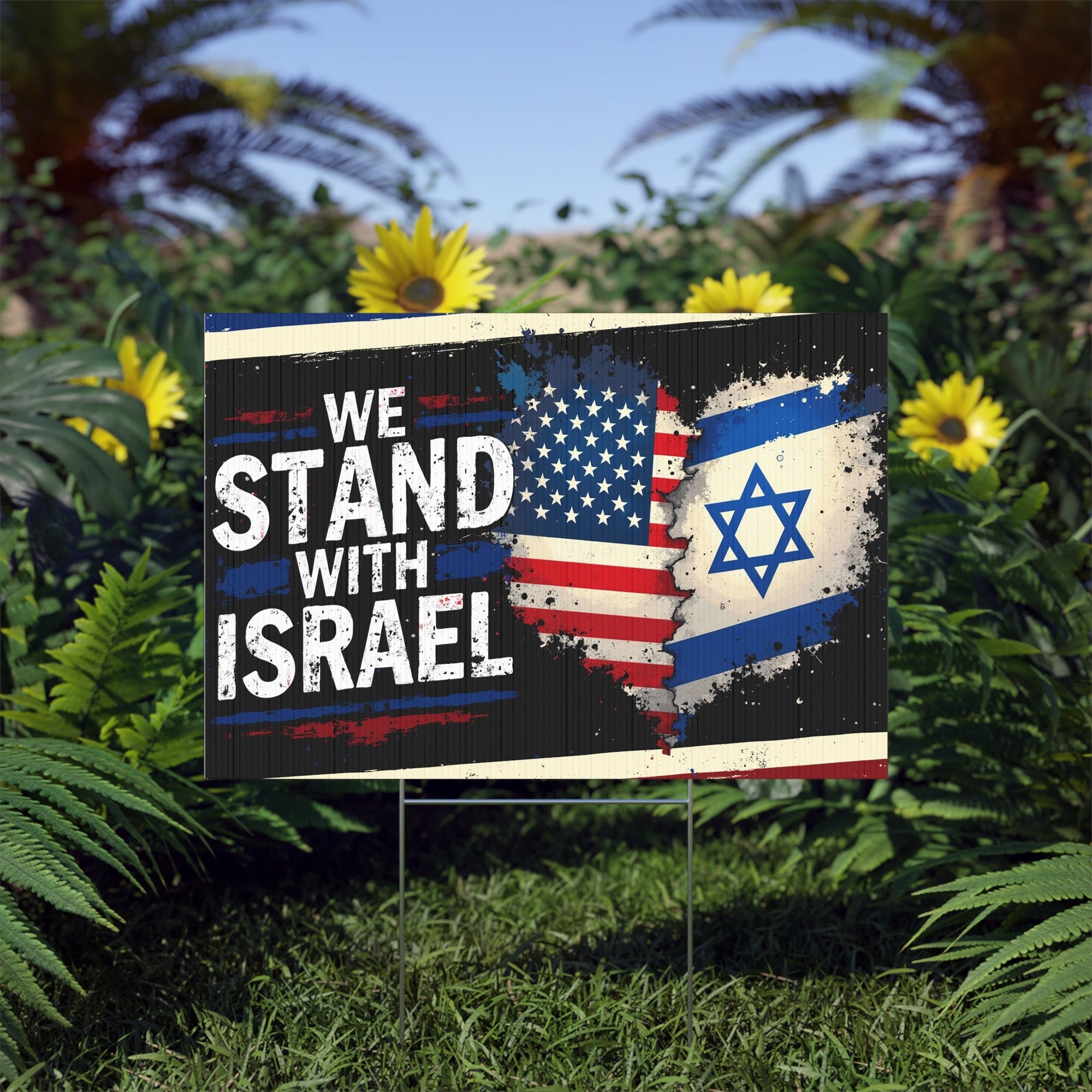 "We Stand With Israel" Lawn Sign - Shop Israel