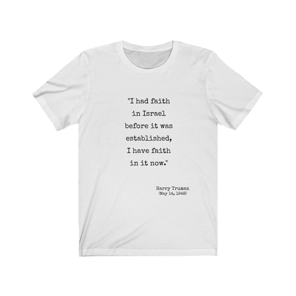 Harry Truman Quote T-Shirt - Shop Israel