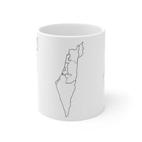 Line Map of Israel Mug - Shop Israel