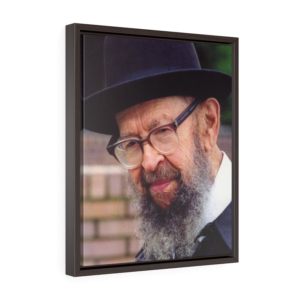 Elegant Rabbi Avigdor Miller portrait on high-quality framed canvas - Shop Israel