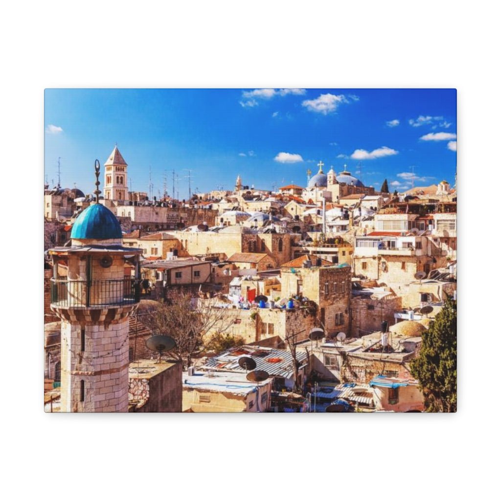 Roofs of Old City Premium Canvas - Shop Israel