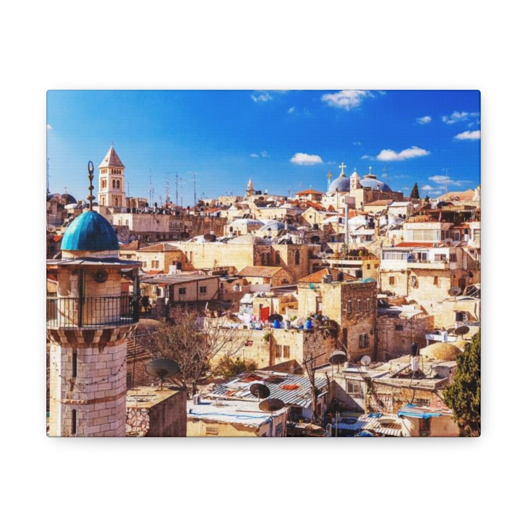 Roofs of Old City Premium Canvas - Shop Israel