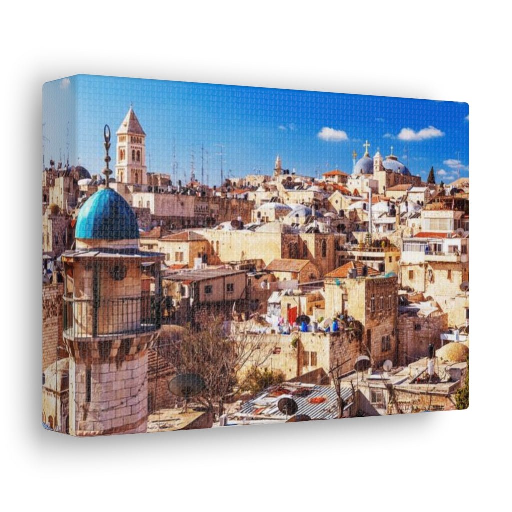 Roofs of Old City Premium Canvas - Shop Israel