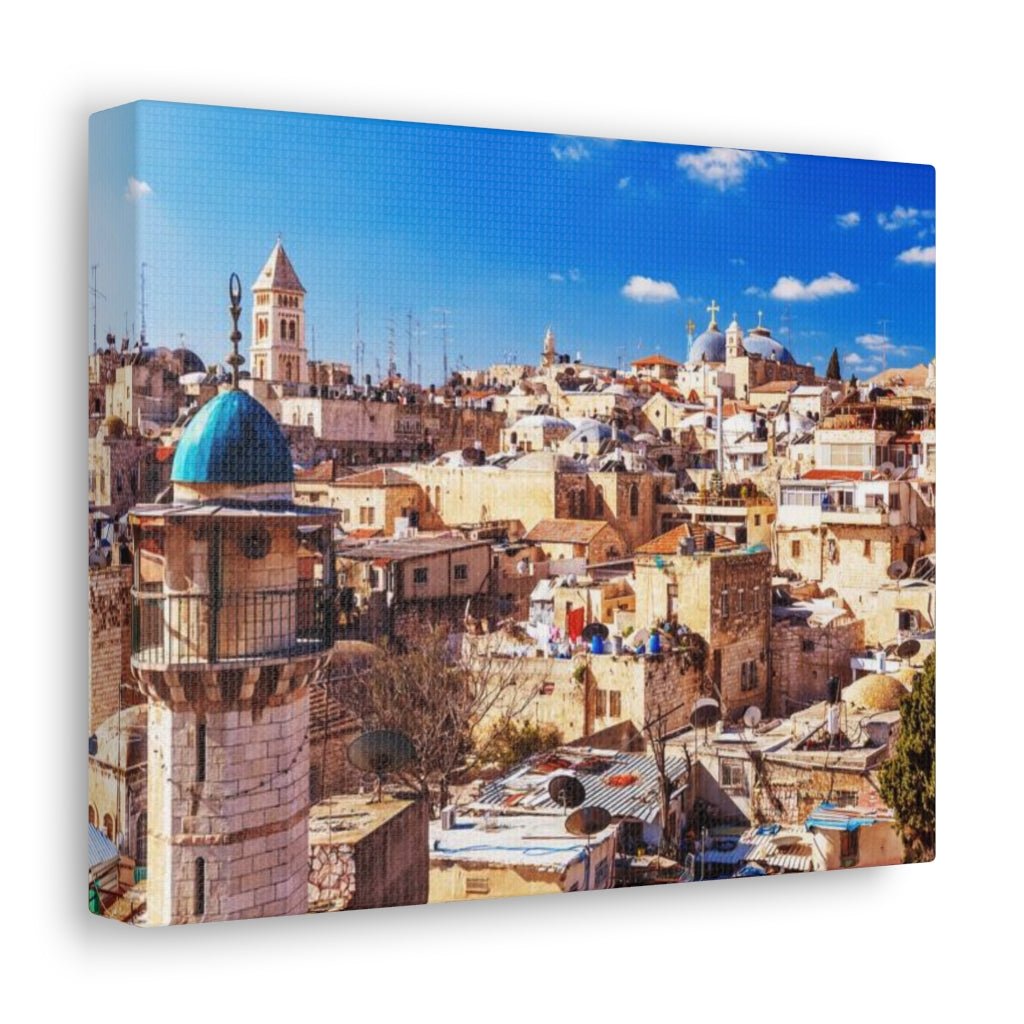 Roofs of Old City Premium Canvas - Shop Israel