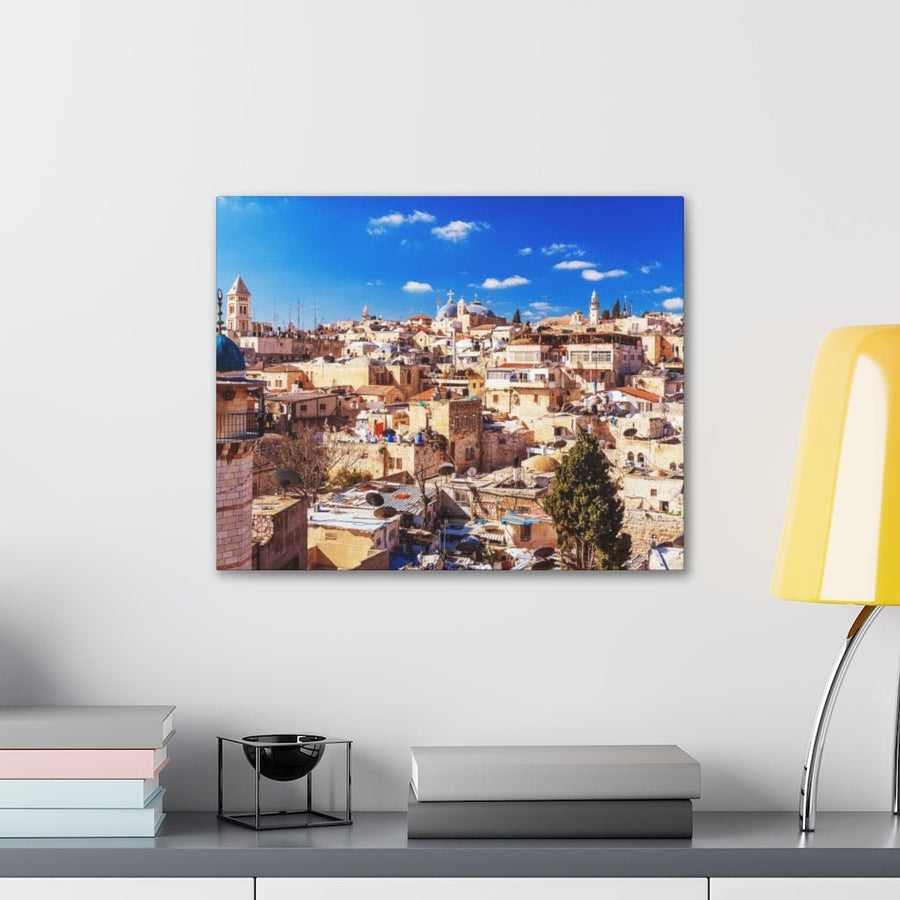 Roofs of Old City Premium Canvas - Shop Israel