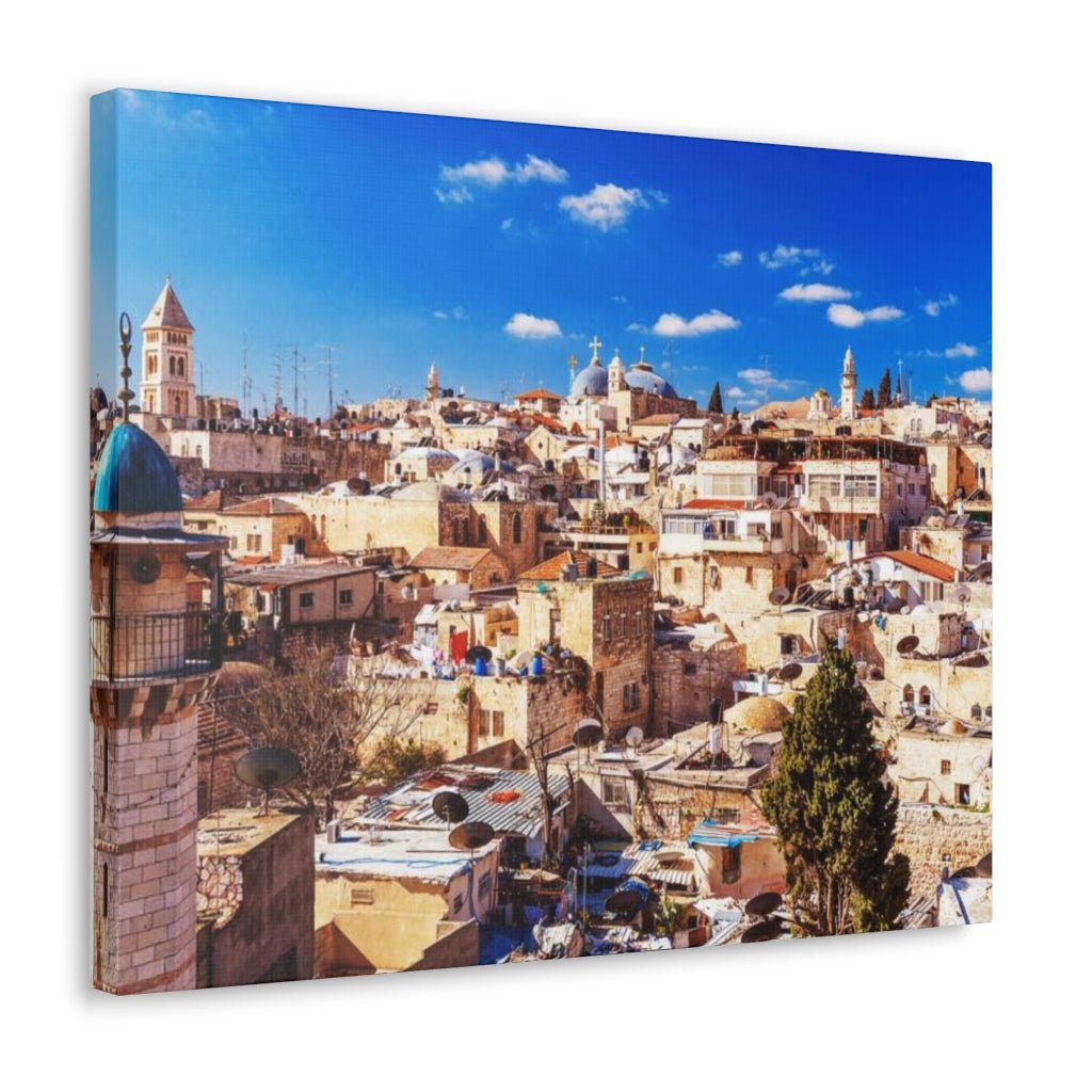 Roofs of Old City Premium Canvas - Shop Israel