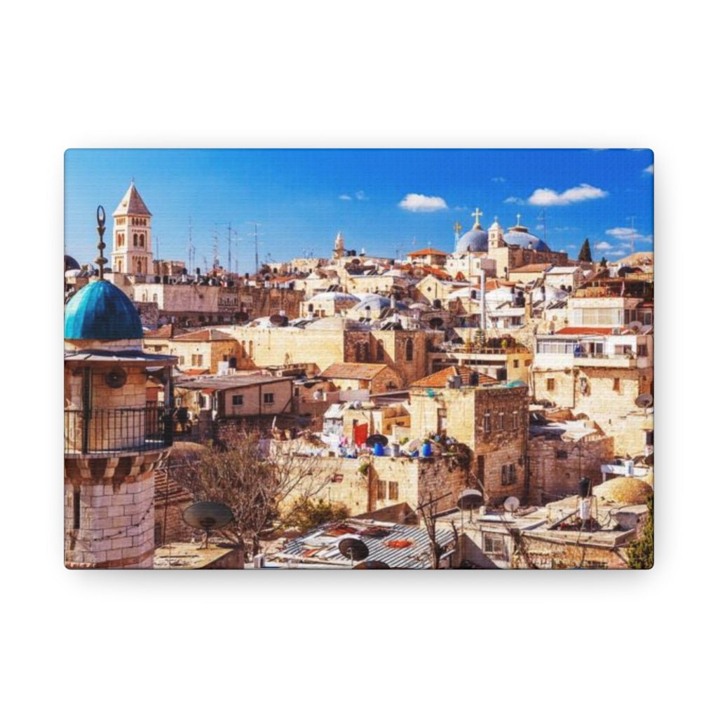 Roofs of Old City Premium Canvas - Shop Israel