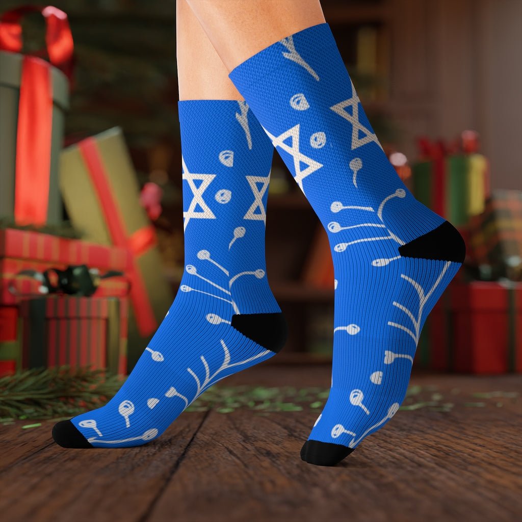 Star of David Floral Socks - Shop Israel