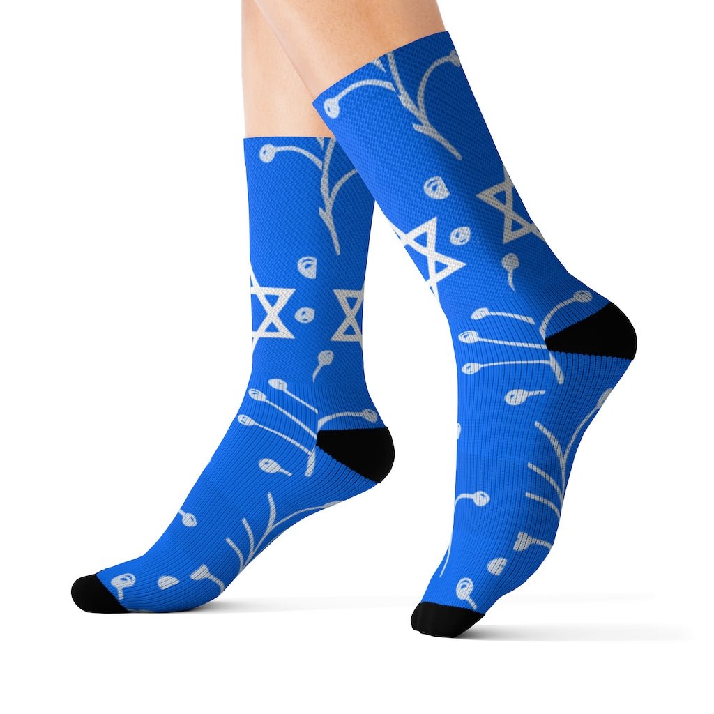 Star of David Floral Socks - Shop Israel