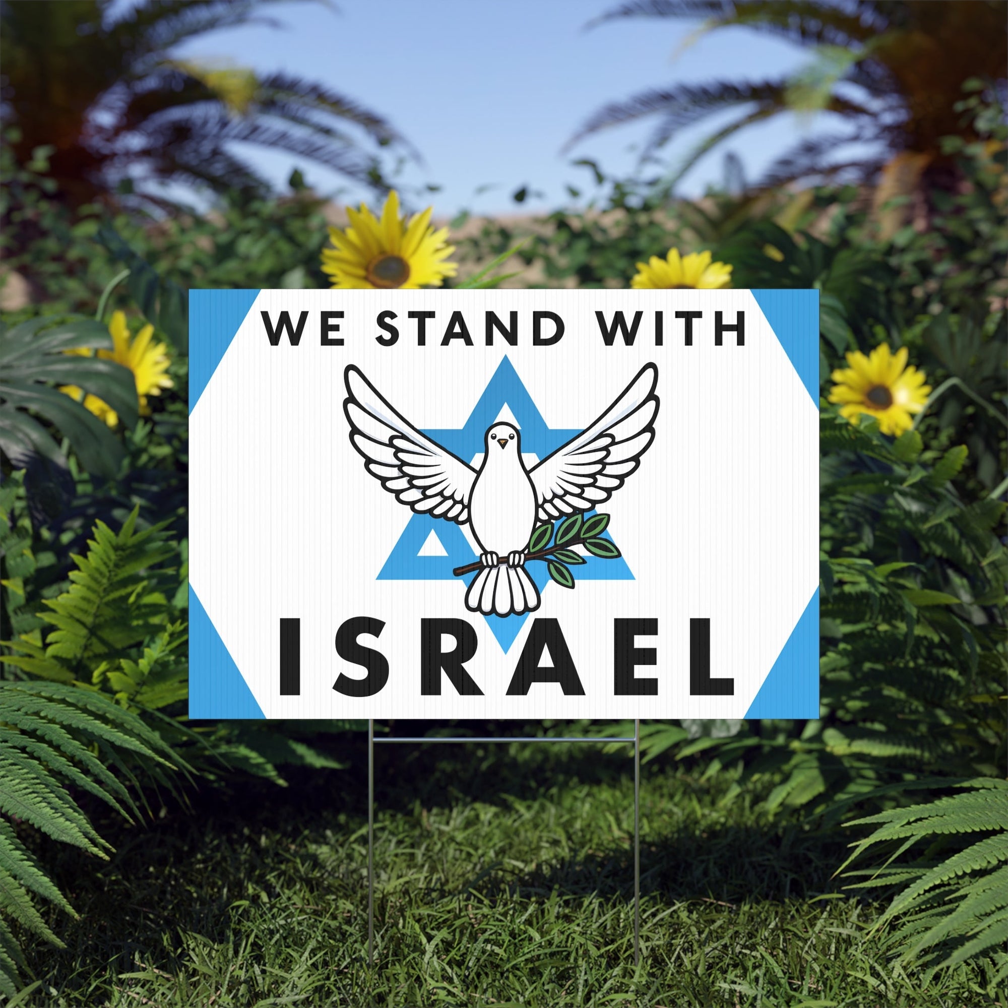 &quot;We Stand With Israel&quot; Lawn Sign - Shop Israel